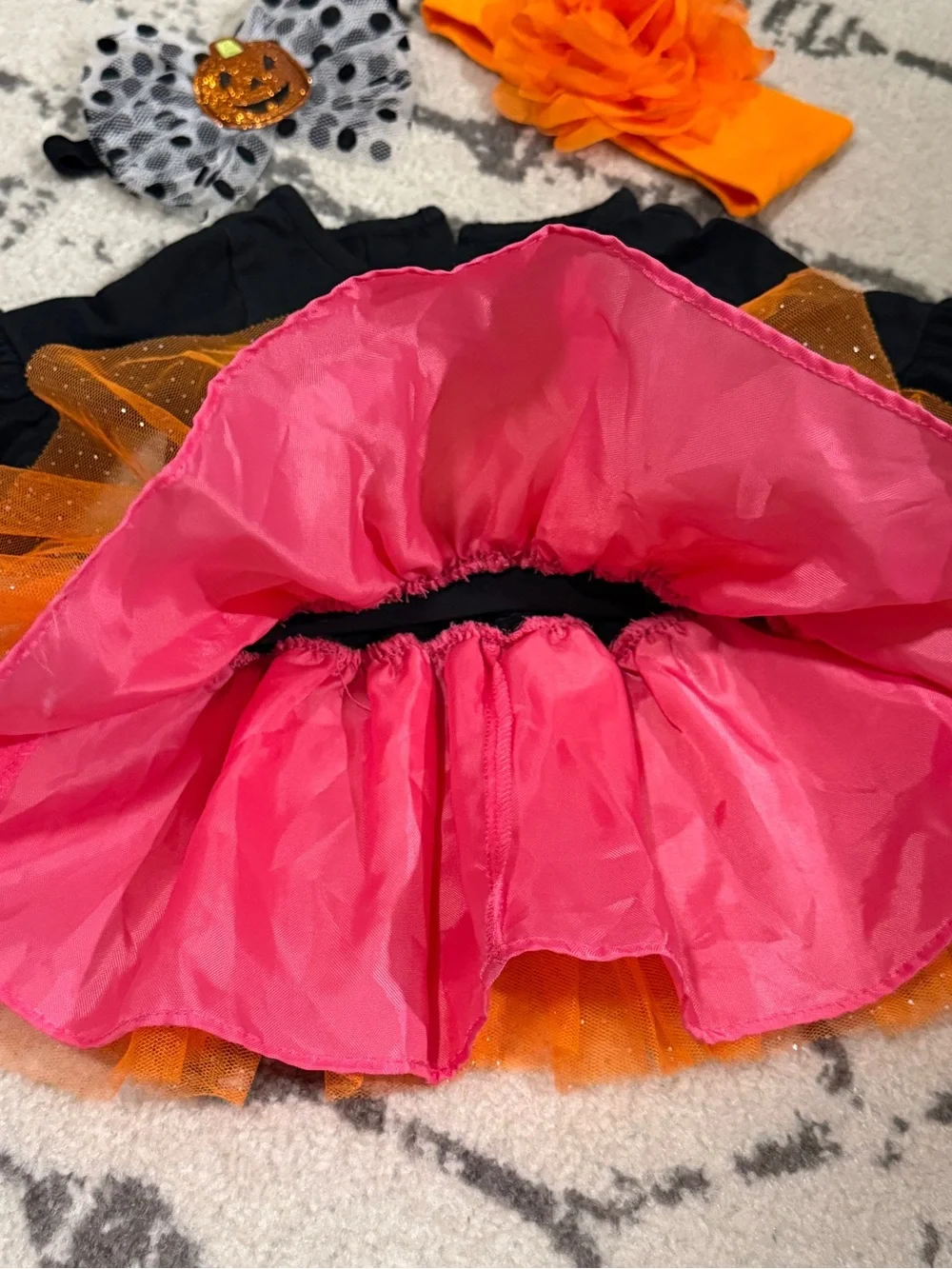 Goodlad Halloween Glittery Tutu Dress with Coordinating Headbands 12m